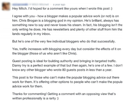 Comment troll response A response to the negative comment above.