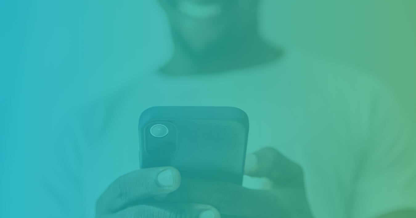 Digital marketer writing email copy on a phone.
